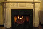 contemporary fireplace surround.