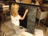 make a fake fireplace.