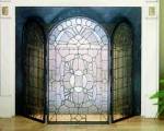 brass fireplace screens.