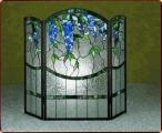 fireplace glass door.