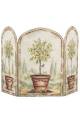 beveled glass fireplace screen.